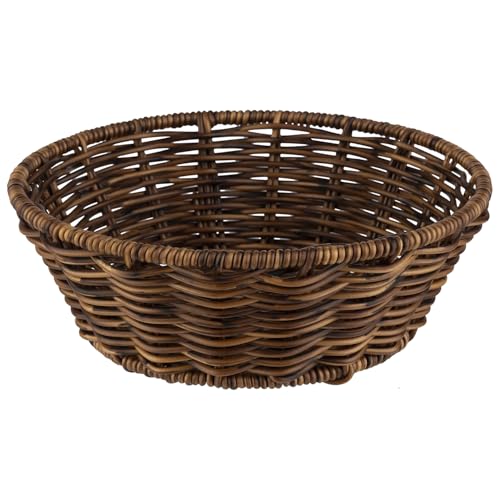 APS 40341 COVE Corbeille ronde tressée en polypropylène Marron Diamètre 20 cm Hauteur 7 cm