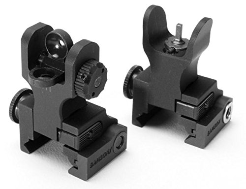 Samson QuickFlip Folding Front/Rear Sight Package Sig 556/522 HK Front Sight/A2 QF-SIG-HK/A2PKG