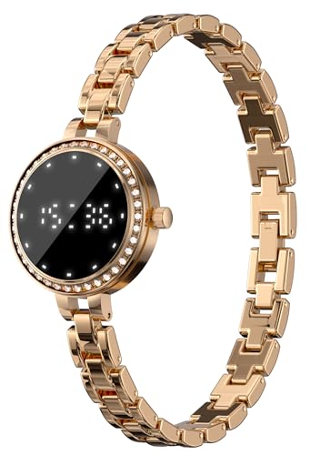 Smart Bracelet Smart Gold Watches for Women Elegant Round...