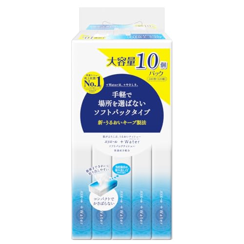 Amazon.co.jp: エリエール ティッシュペーパー プラスウォーター(+