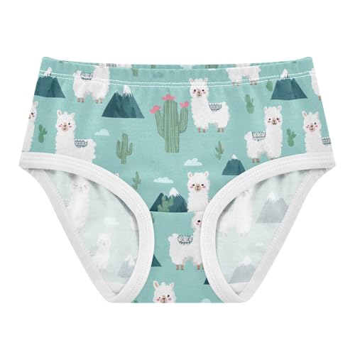 Wusikd Cute Alpaca Girls' Underwear Cotton Funny Girls Briefs Soft Toddler Underwear 2T