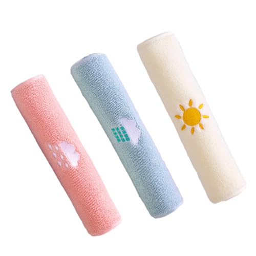 NAMOARLY Toalla Pequeña de Algodón para Bebés Bordado Adorable, 3 Piezas Absorbentes para Baño Infantil y Limpieza de Cara y Manos