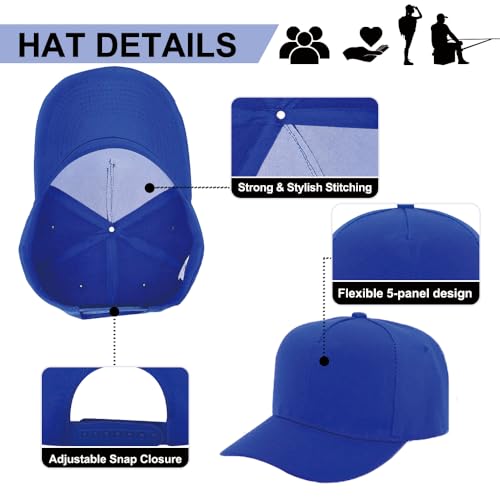 Image of 5-Panel Baseball Cap for Workouts, Hiking, Outdoor Sports, Customizable DIY Design, All-Season Comfort Fit, Adjustable