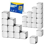LOVIMAG Fridge Magnets 25pack, Square Cube Magnet for whiteboard, Small Magnets for Fridge, Science, Crafts, DIY, Office and Locker Magnets-0.31x0.31x0.31in