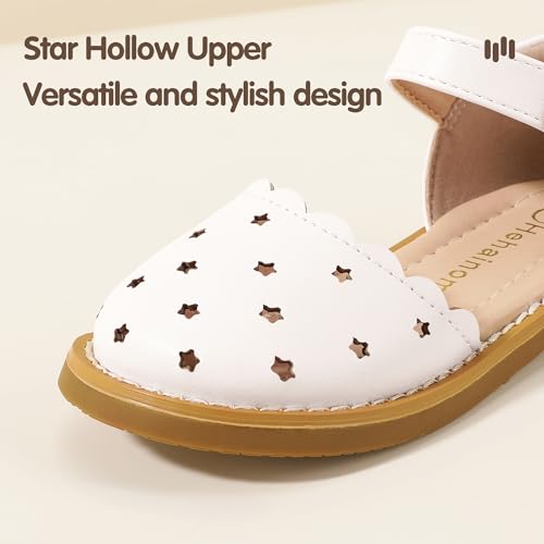 Hehainom Toddler Girls Sandals Flower Girl Closed Toe School Wedding Communion Church Summer Shoes4
