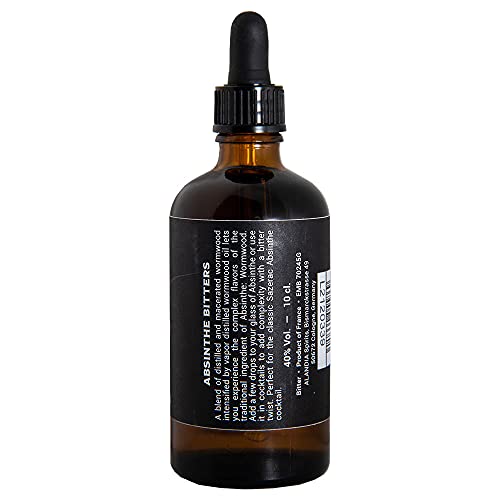 Absinth Wormwood Bitters | Die Absinth Essenz von ALANDIA | 100% Artemisia Absinthium (großer Wermut) | Ohne Farbstoff, ohne Anis | Auch ideal für Cocktails
