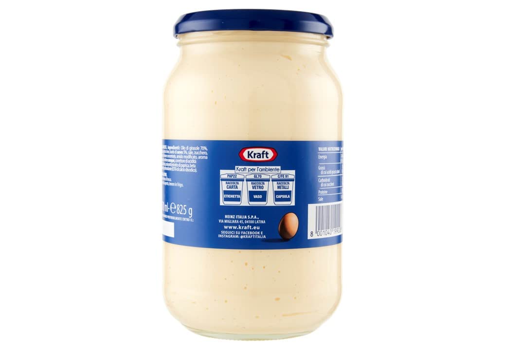 Kraft Maionese Vetro 825G (6 Confezioni)