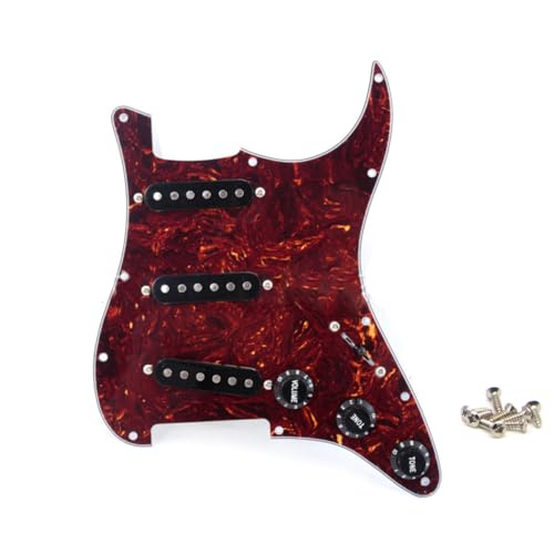 Pickguard pré-câblé SSS noir pour relooker votre guitare en studio ou sur scène