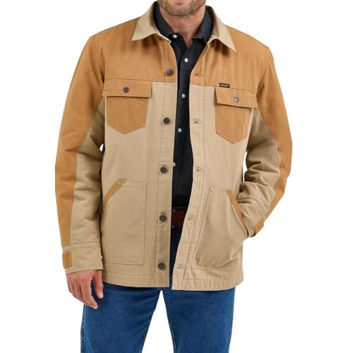 Wrangler Men's Chipmunk Mixed Canvas Chore Coat