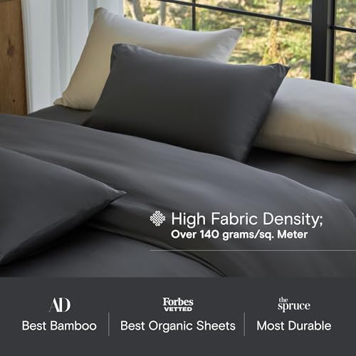 DOZ Sheet Set, 100% Viscose derived from Bamboo, Organically Grown, Buttery Soft, Cooling Sheets, High GSM, Deep Pockets - 3 Piece - 2 Pillowcases 1 Fitted Sheet (Queen) - Thumbnail 5
