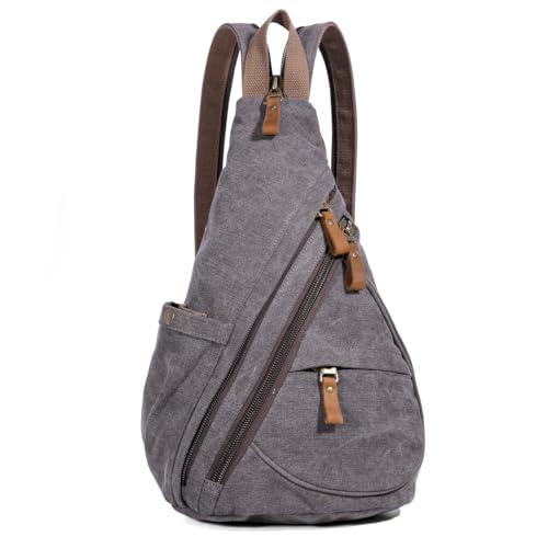 KL928 Canvas Sling Bag Rucksack Damen und Herren...