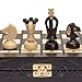 Husaria European International Chess Wooden Game Set, King's Continental - 13.8 Inches Medium Size Chess Set with Handcrafted Chessmen and Felted Folding Board