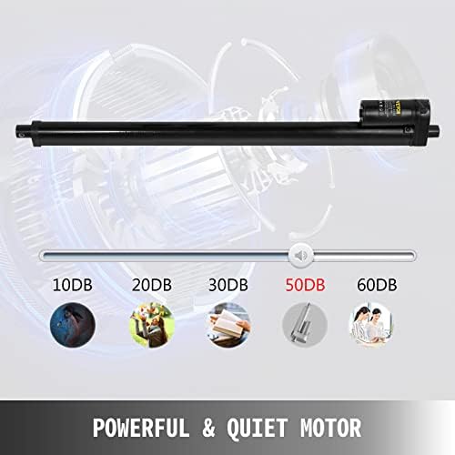 Happybuy Wspornik montażowy siłownika liniowego 12 V DC 508 mm, wytrzymały 900 N, 5 mm/s, podnośnik silnika elektrycznego, do fotela, stołu, stołu, do masażu, sofy, elektryczny siłownik liniowy