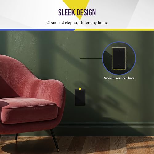 Image of ENERLITES Blank Device Wall Plate Cover, Gloss Finish, Standard Size 1-Gang 4.50 inch x 2.76 inch, Polycarbonate Thermoplastic, 8801-BK-20PCS, Black (20 Pack)