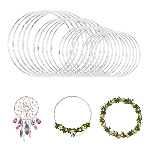 XULIERUX 20 Metallringe Zum Basteln, Traumfänger Metallring,...