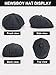 Senker Fashion Newsboy Cap for Men, 8 Panel Wool Blend Ivy Newsies Cabbie Hat Winter Flat Beret for Old Man Cabbie Driving Black Dark Grey