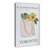 BIRART Toronto Poster auf Leinwand, Schlafzimmer, Dekor, 