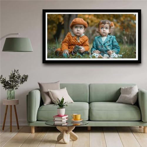 Diamond Painting Personnalisé Photo 5D Grand Format 55x110 Broderie Diamant
