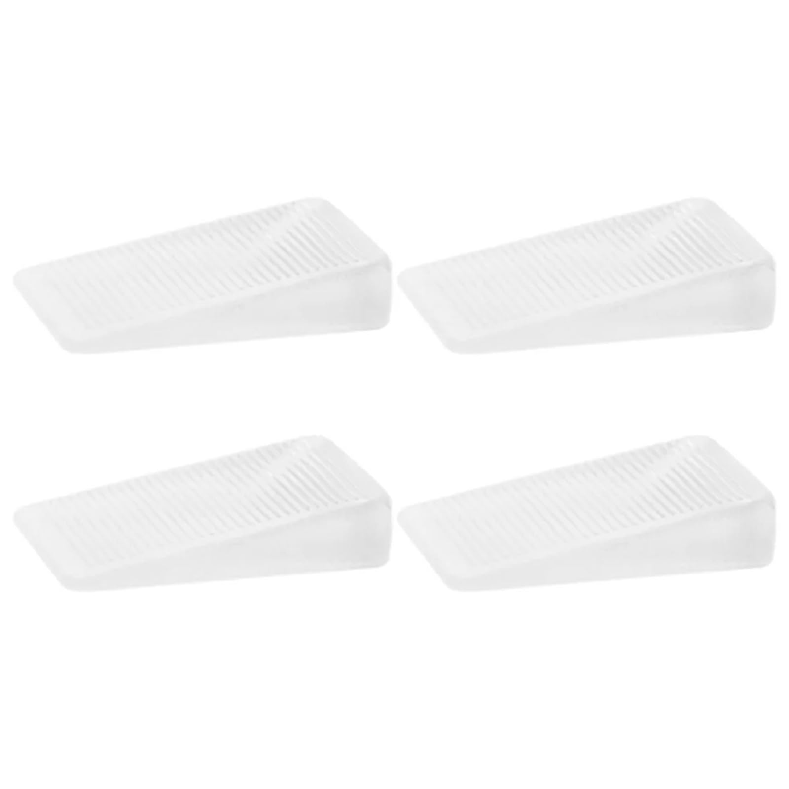 Furniture Levelers 4 Pcs Transparent PVC Furniture Shims Leveling Wedge Cabinet Foot Pads Floor Bumpers Table Stabilizers Door Spacers Bookshelf