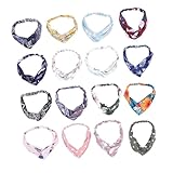 KAILIKETIY 16個 クロスノット ヘアバンド レディース 伸縮性 用 スポーツ ヨガ用 明るいカラー 鮮やかで快適な髪飾り ランダム ランダムカラー