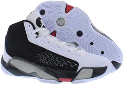 Nike Tênis de basquete infantil Air Jordan 38 (GS), Branco/preto