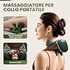 BeFit24 Massaggiatore Collo 4D Senza Fili | Massaggiatore Cervicale Riscaldante 2 Livelli | 3 Modalita Kneten | Massaggiatore Collo Massaggio Profondo USB 5V 2000mAh Portatile | Verde