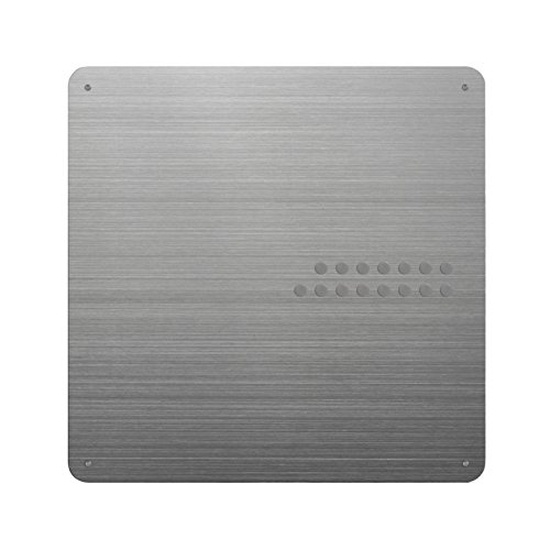Three By Three Seattle Square Dot Magnetic Bulletin Board, 15 Inches, Stainless Steel, 1 Pack (32410)