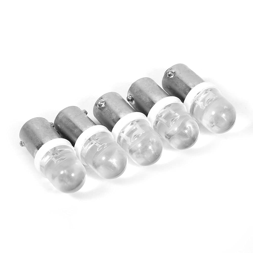 Qiilu 12V x 0.02A 20lm BA9S 8000K Cruscotto Lampadina Auto LED Bianco Cruscotto Lampadina
