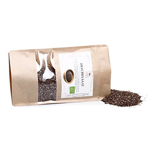 Chia Samen Bio | Superfood ganzes Korn | Smoothie Zusatz| Salvia glutenfrei | Backzutaten | 200g