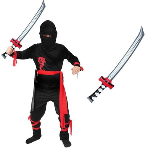 NINJA COSTUME FOR KIDS. GIRLS & BOYS NINJA SUIT FANCY DRESS 