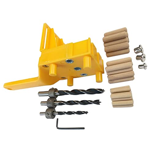 Kit de ferramentas para cavilha e cavilha para madeira, incluindo 30 peças de cavilha de madeira, 3