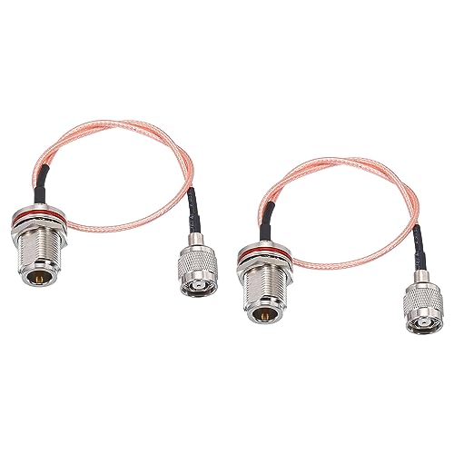 Câble coaxial RG316 N femelle vers RP TNC mâle de 0,3m 50 Ohm orange par deux