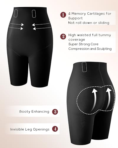 Short gainant taille haute LEVAO : culotte sans couture anti-enroulement pour sublimer la silhouette