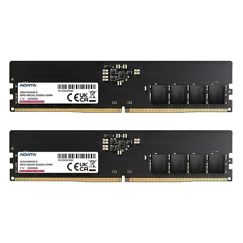 ADATA Premier DDR5 4800MHz 64GB (2x32GB) UDIMM メモリ RAM モジュールキット (AD5U480032G-DT)