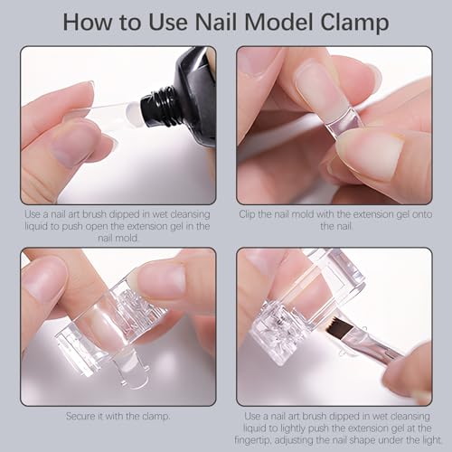 Set de 20 Clips para Extensión de Uñas Transparente miniatura 6