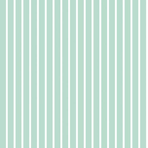 Image of DWELLSINDIA Pastel Green Striped Wallpaper for Wall Decoration | Self Adhesive Peel & Stick, Thick Textured Premium Paper | Waterproof, Scratch Resistant Laminated | Bedroom & Living Room | 41x244 cm