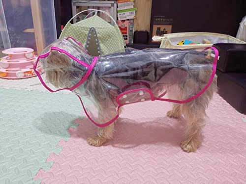 Harikaji Pet Raincoat,Small Dog Waterproof Puppy Raincoat Coat Transparent Pet Dog Rainwear Clothes For Small Dogs/Cats (Xs, Pink) #TOP4