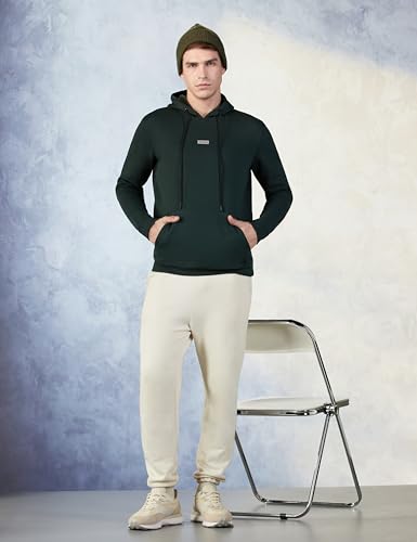 Image of Van Heusen Men's Hooded Neck Relaxed Fit Full Sleeve Sweatshirt | Trendy Hooded Neckline | Laid Back Look