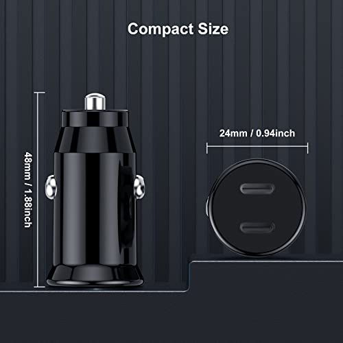Iphone 11 12 13 14 Car Charger, Dual Port Usb C Power Delivery Fast Car Charging Adapter Plug With 2Pack 6Ft Type C To Lightning Cable Cord For Iphone 14 Pro Max/13 Pro/12 Pro/12 Mini/11/X/Xs/Xr/Ipad #TOP5