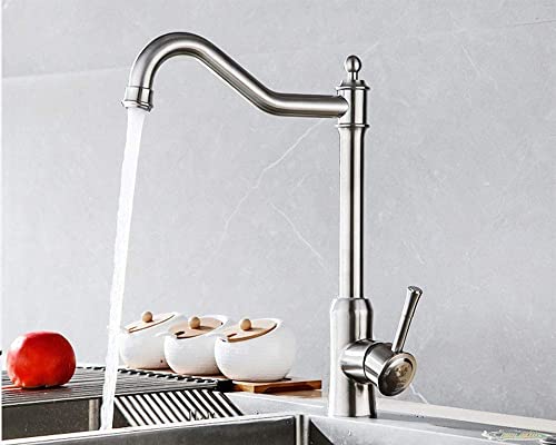 Robinet d'évier anti-calcaire fini les fuites avec le mitigeur inox rotatif 360°