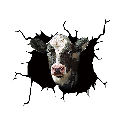 Car Window Sticker Funny Animal Crack | 10Inchx10Inch | 3D Spoof Car Window Sticker Decoration for Window Glass Sticker, Sports Car Sticker, Personalized Car Decoration (F2)