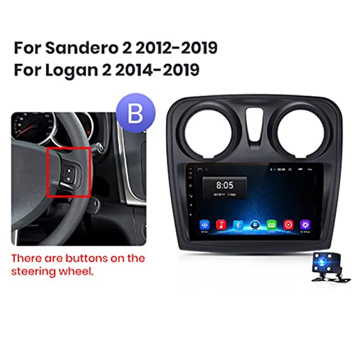 Android Auto Stereo Radiotuner met Bluetooth En Navigatie Voor Renault Logan 2 Sandero 2 2014 2015-2019 Plug En Play… - Image 3