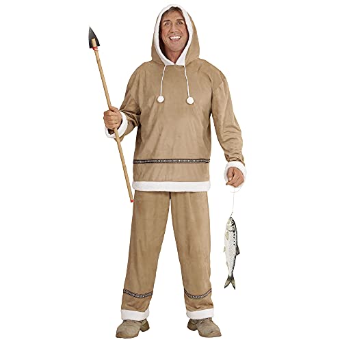 W WIDMANN MILANO Party Fashion - Costume Eskimo, haut avec capuche et pantalon, Inuk, Carnaval, Fête à thème