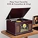 FEKTIK Bluetooth Record Player 10 in 1,FEKTIK 3-Speed Turntable for Vinyl with Speakers, LP to MP3 Converter, CD, Cassette Player, FM Radio, Wireless Streaming | Coffee
