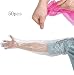 50pcs Disposable Veterinary Insemination Rectal Long Gloves Long Full Arm 85cm for Veterinary,white