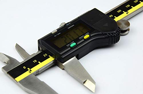 Calibres Digitales Vernier 1 unids 150 mm 200 mm 300 mm Modo de Origen Calibrador Digital Acero Inoxidable Vernier ELECTRONAL Caliper Caliper MICROMETO + Caja (Color : 0-150mm 6inch)