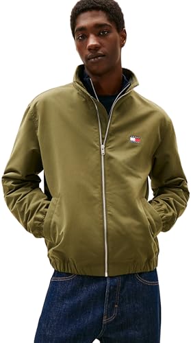 Tommy Jeans TJM ESSENTIAL JACKET EXT DM0DM22720 - Chaqueta para hombre, color verde (verde oscuro), talla M, Verde (verde oscuro), M