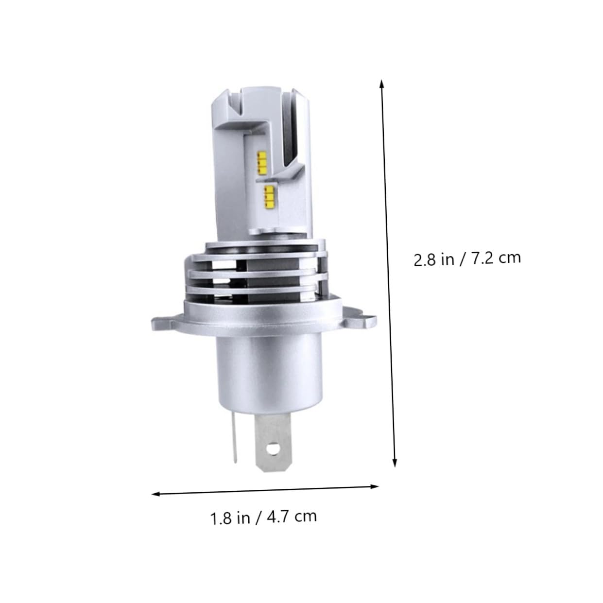 Lampadine LED per Auto Alta Luminosità 2 Pezzi Basso Consumo H4 9003 55w 5000lm 6500k in Lega di Alluminio Sinistro e Destro per Fari Anteriori
