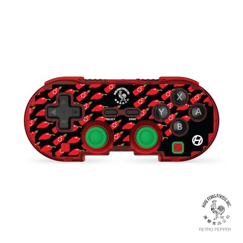 Hyperkin Limited Edition Official Sriracha Pixel Art Bluetooth Controller - Officially Licensed - For Nintendo Switch®, PC, Mac®, Android®, iOS® (Retro Pepper)