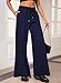Aleumdr Women's Wide Leg Sweatpants Fall Fashion Trendy High Waisted Drawstring Cute Loose Sweat Pants with Pockets Blue UP Medium